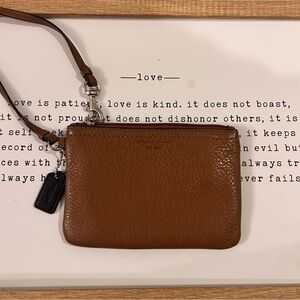 Coach Brown Zippered Wallet
